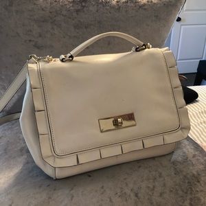 Kate Spade off-white satchel with strap
